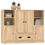 Highboards 3 pcs Sonoma Oak Engineered Wood 3185322
