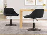 Swivel Dining Chairs 2 pcs Black Velvet 335324