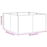 ZNTS Planter 80x80x40 cm Galvanised Steel 860743