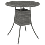 Garden Table Grey 70x70x73 cm Poly Rattan 310469