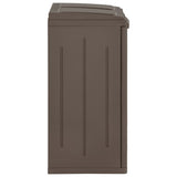 Trash Bin with 2 Doors Brown 65x45x88 cm PP 151225