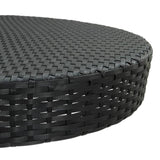 Garden Table Black PE Rattan Lightweight Garden Table Round 45859