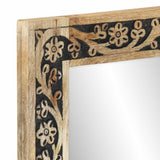 Bathroom Mirror 50x70x2.5 cm Solid Wood Mango and Glass 358243