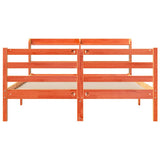Bed Frame without Mattress Wax Brown 140x190 cm Solid Wood Pine 3306659