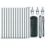 Welded Wire Fence with Concrete Base 25 x 0.4 m 3350856