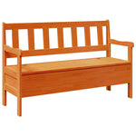 Outdoor Bench Brown 119 x 76 x 44cm Solid pine wood 4012184