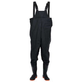 Chest Waders with Boots Black Size 46 4016989