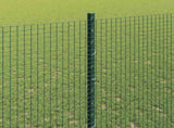 Welded Wire Fence with Posts 50 x 1.4 m PVC-Coated Steel Green 3336523