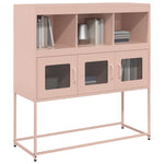 ZNTS Sideboard Pink 100.5x39x107 cm Cold-rolled Steel 853417