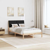 Bed frame Brown and black 120 x 190 cm Solid pine wood 878766