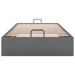 Ottoman Bed Frame without Mattress Dark Grey Single Fabric 3310917