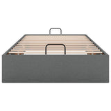 Ottoman Bed Frame without Mattress Dark Grey Single Fabric 3310917