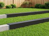 Garden Cover Profile 10 pcs 100 x 20 x 15 cm Steel Black 8012977