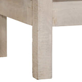 Console Table White 110x35x75 cm Solid Wood Mango 4009375