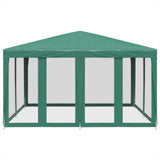 Party Tent with 8 Mesh Sidewalls Green 4x4 m HDPE 4010063