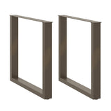 Dining Table Legs U-Shaped 2 pcs Natural Steel 90x cm Steel 4013195
