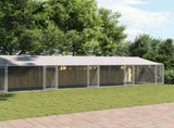 Dog Cage with Roof and Doors Grey 10x2x2 m Galvanised Steel 3209566