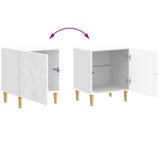 Bedside Table High Gloss White 43 x 34.5 x 50 cm 895033