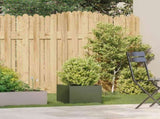 Planter Olive Green 40x40x30 cm Steel 860797