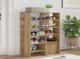 Shoe Cabinet with Shelf 2 pcs Artisan Oak Engineered Wood 8000387
