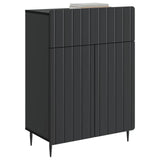 Sideboard with Drawer Black 66 x 34.5 x 92 cm Engineered Wood 894406
