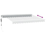 Automatic Retractable Awning Anthracite&White 350x250 cm 3310227