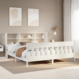 Bed Frame without Mattress White 180x200 cm Super King Solid Wood Pine 3323213