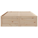 Bed Frame without Mattress with Drawers 150x200 cm King Size Solid Wood Pine 3308801