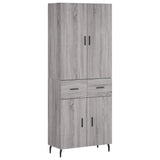 Highboard Grey Sonoma 69.5x34x180 cm Engineered Wood 3198167