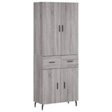 Highboard Grey Sonoma 69.5x34x180 cm Engineered Wood 3198167
