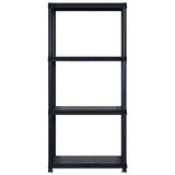 Storage Shelf 4-Tier Black 244x30.5x130 cm Plastic 3059859