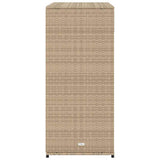 Garden Storage Cabinet Beige 105x55x113 cm Poly Rattan 365566