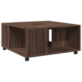 Coffee Table Brown Oak 80x80x40 cm Engineered Wood 853179