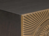 TV Cabinet with Shelf with Storage Brass 105 x 30 x 35 cm 42020077