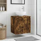 Wall-Mounted Sink Vanity Smoked Oak 49.5 x 41 x 64.5 cm 890397