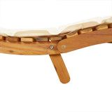 Sun Lounger Set of 2 Cream Solid acacia wood Adult Size 3155475