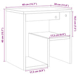 Bedside Cabinets 2 pcs Old Wood 40x30x40 cm Engineered Wood 856527