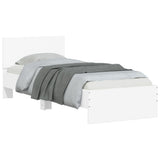 Bed Frame without Mattress with Headboard White 90x200 cm 838624