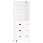 Highboard White 69.5x34x180 cm Engineered Wood 3189349