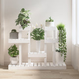 Plant Stand White 104.5x25x77.5 cm Solid Wood Pine 822098