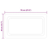 LED Bathroom Mirror Transparent 70 x 40 cm Tempered Glass 42045833