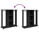 Wardrobe with Wheels Black 102x38x110 cm Engineered Wood 848032
