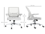 Mesh Office Chair, Computer Desk Chair with Flip-up Armrests, Lumbar Back Support and Swivel Wheels, T3398P344196
