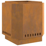 Smokeless Fire Pit Rusty 48 x 48 x 51 cm Weathering Steel 858977