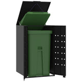Wheelie Bin Storage for Single Bin Black 69x79x117 cm Steel 4008424