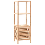 ZNTS Bathroom Storage Cabinet Solid Walnut Wood 39.5x35.5x123 cm 247099