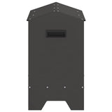 Chicken Feeding Trough Black 81 x 32 x 53.5 cm 874618