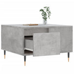 ZNTS Coffee Table Concrete Grey 55x55x36.5 cm Engineered Wood 830752