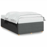 Bed Frame without Mattress Dark Grey Double Fabric 3285038