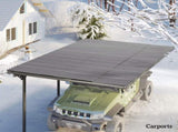 Set of 12 Corrugated Steel Roof Sheet Panels - Light Grey T3398P377582